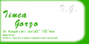 timea gorzo business card